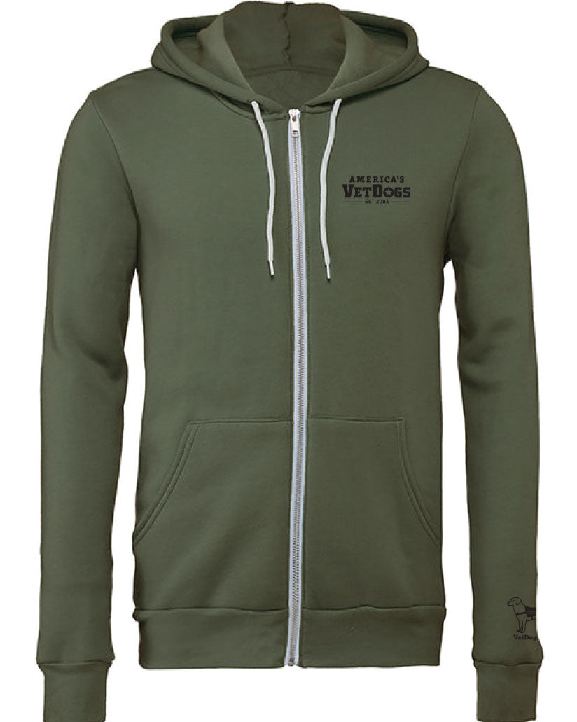 America's VetDogs Logo Zip Up