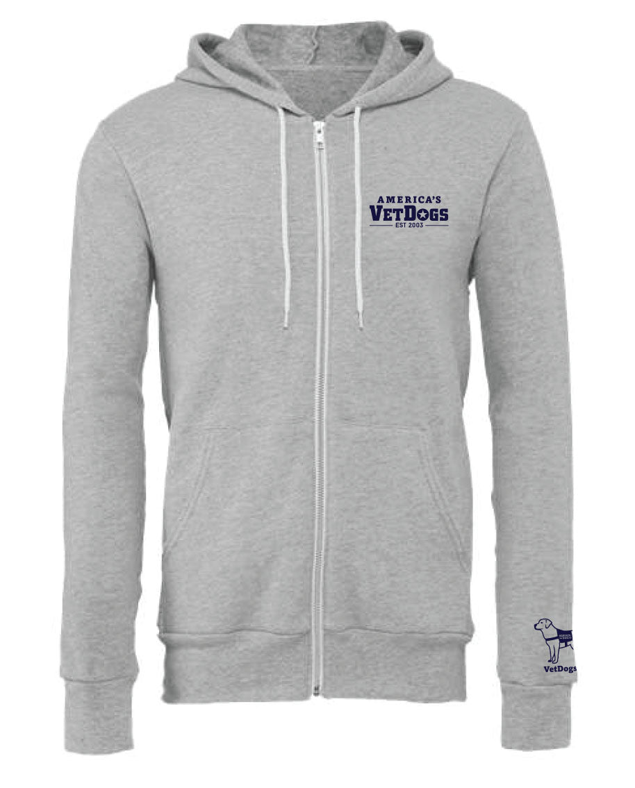 America's VetDogs Logo Zip Up