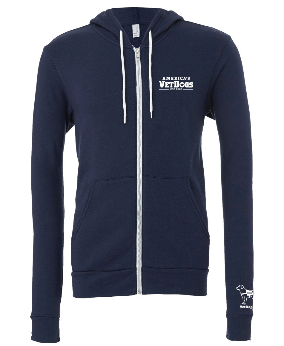 America's VetDogs Logo Zip Up