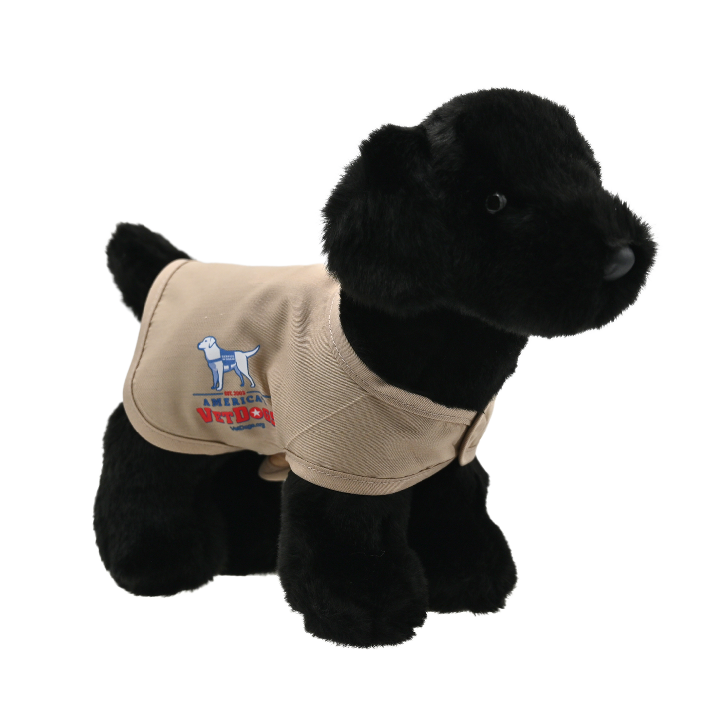 America's VetDogs Dually Branded Black Labrador Plush Puppy