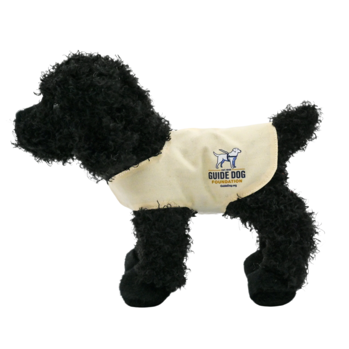 America's VetDogs Dually Branded Black Poodle Plush Puppy