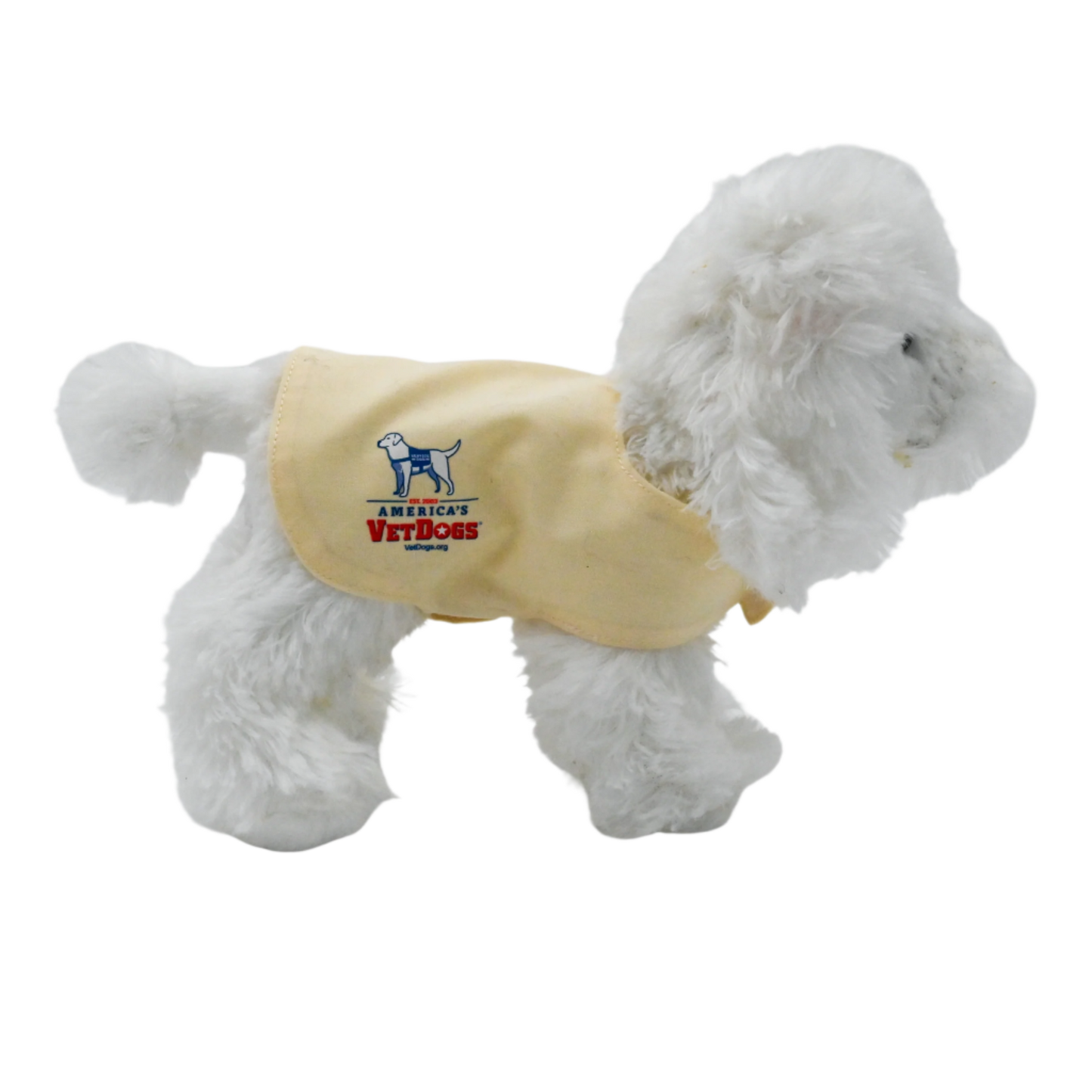 America's VetDogs Dually Branded Cream Poodle Plush Puppy