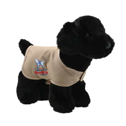 America's VetDogs Dually Branded Black Labrador Plush Puppy