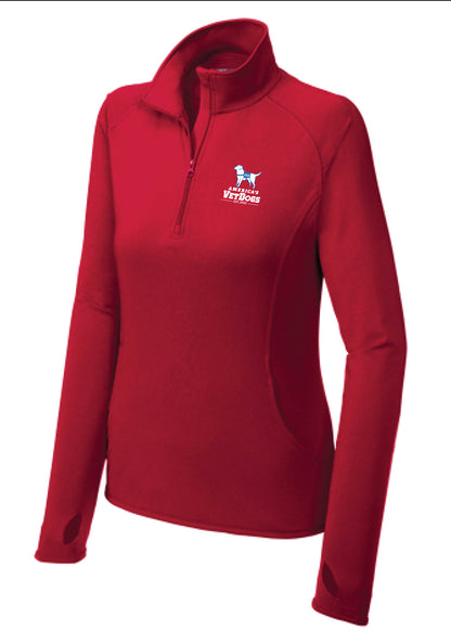 America's VetDogs Women's Sport-Wick® Stretch 1/4-Zip Pullover